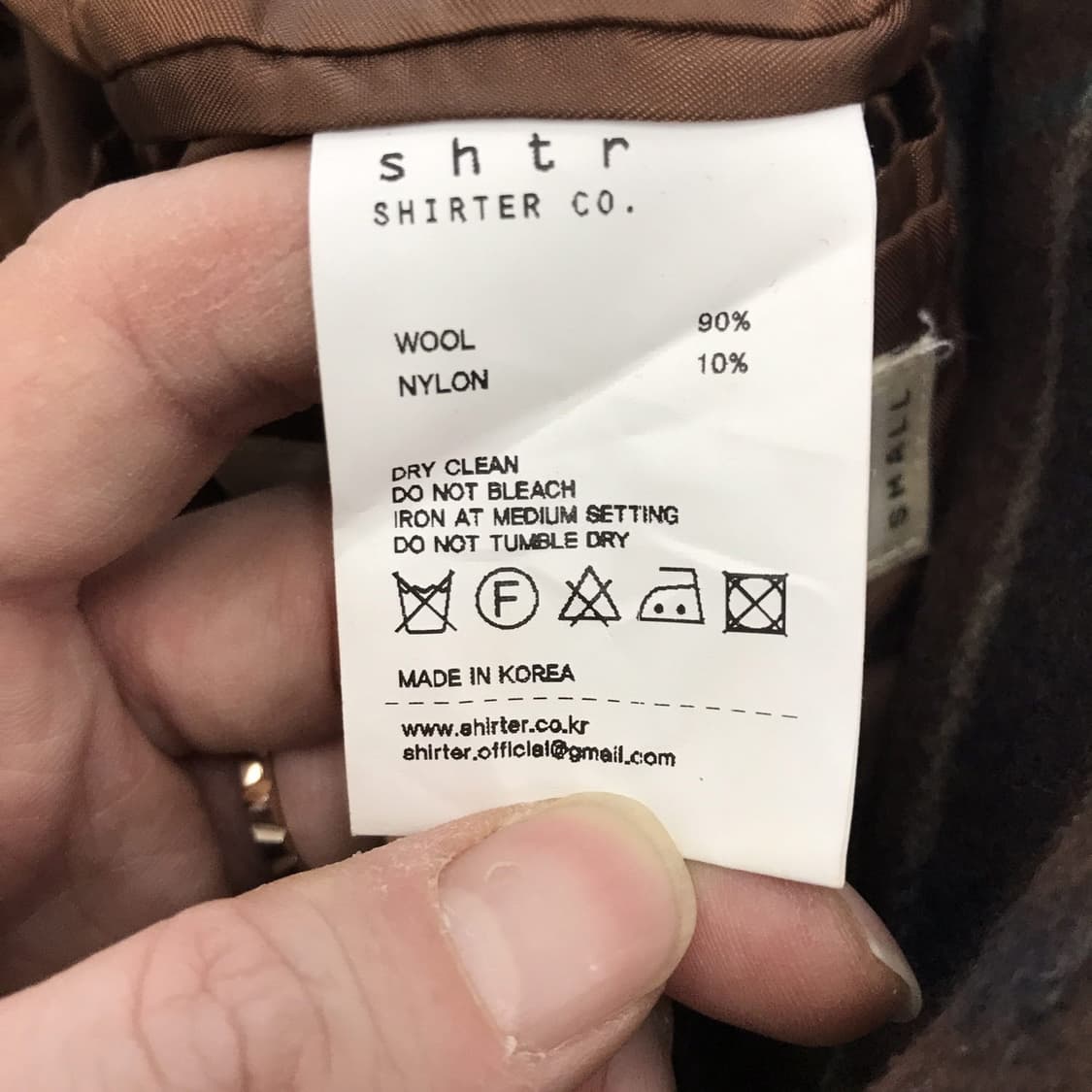 Shirter 셔터 벨티드 울 체크코트 [S사이즈] 상품이미지5