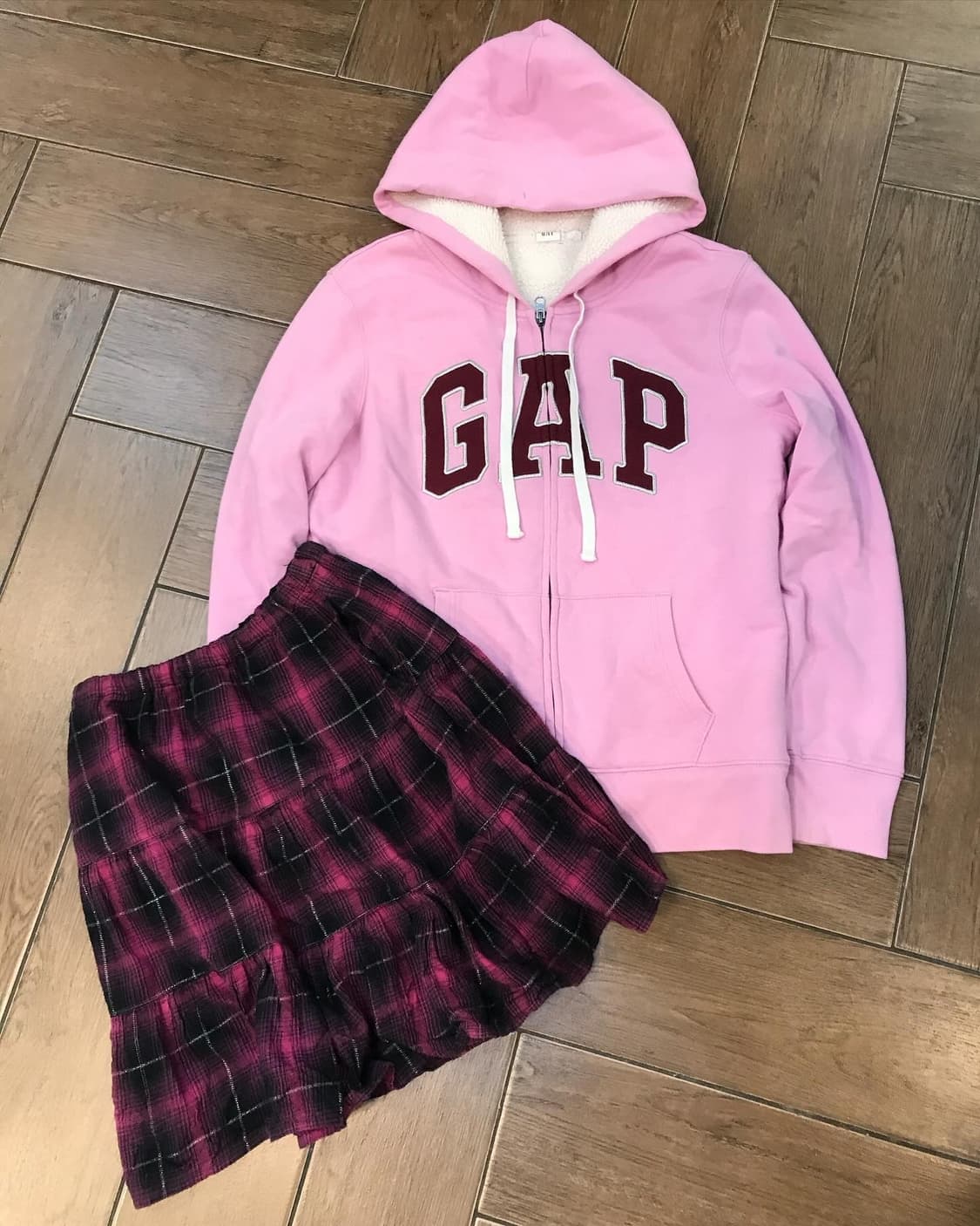 GAP Baby Pink Fleece Hood Zip-Up 상품이미지7