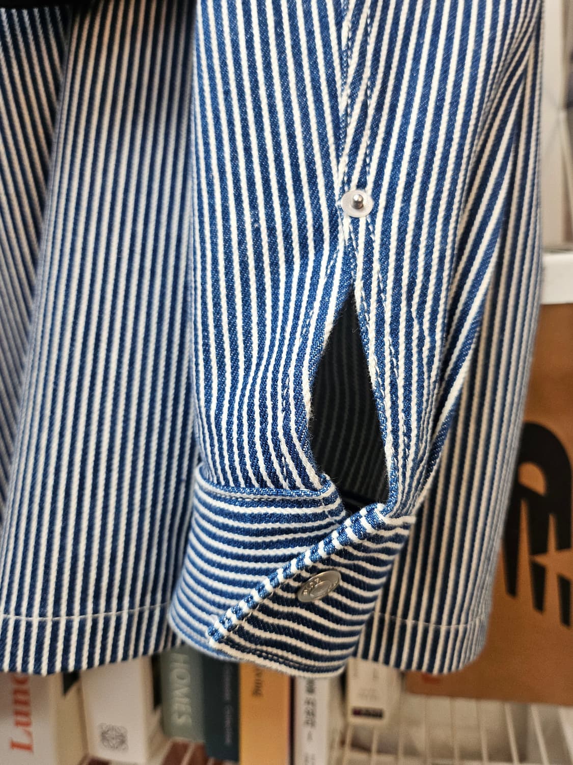 디올 CD하트 스트라이프 남성 데님자켓 110 집업 명품자켓 MM08 상품이미지4