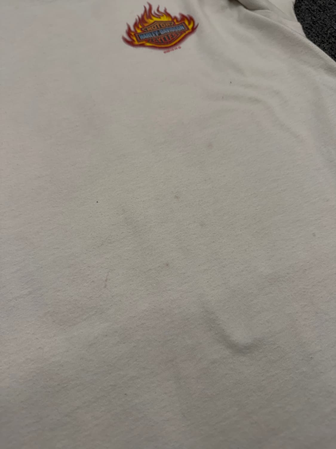 M) 할리데이비슨 빈티지 플레임 로고 프린팅 반팔 티셔츠 상품이미지6