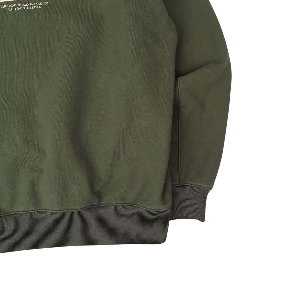 솔리드옴므 신형 카키 백로고 스웻셔츠 상품이미지7