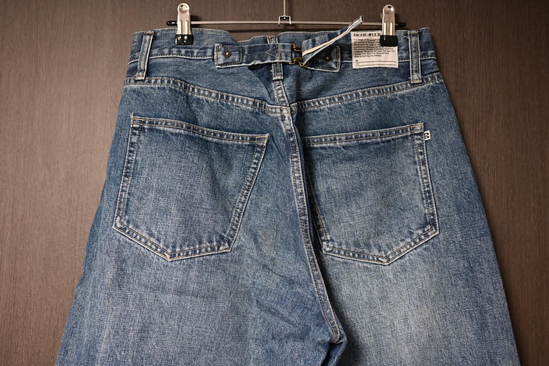 비헤비어 523L 셀비지 워시드 블루 2사이즈 상품이미지4