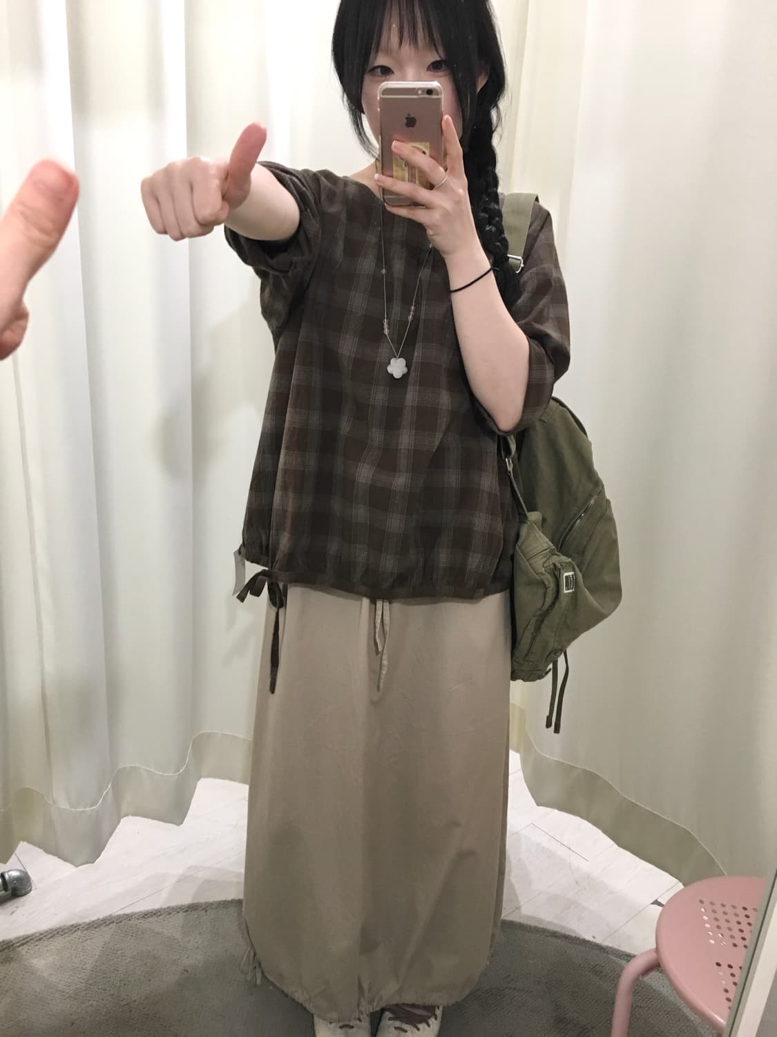 cookie check blouse 상품이미지4