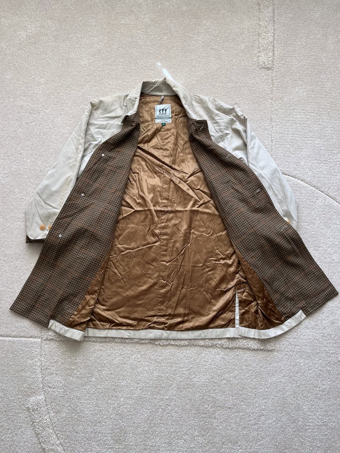 헨리코튼 체크 라이닝 필드 코트 (105) 상품이미지4