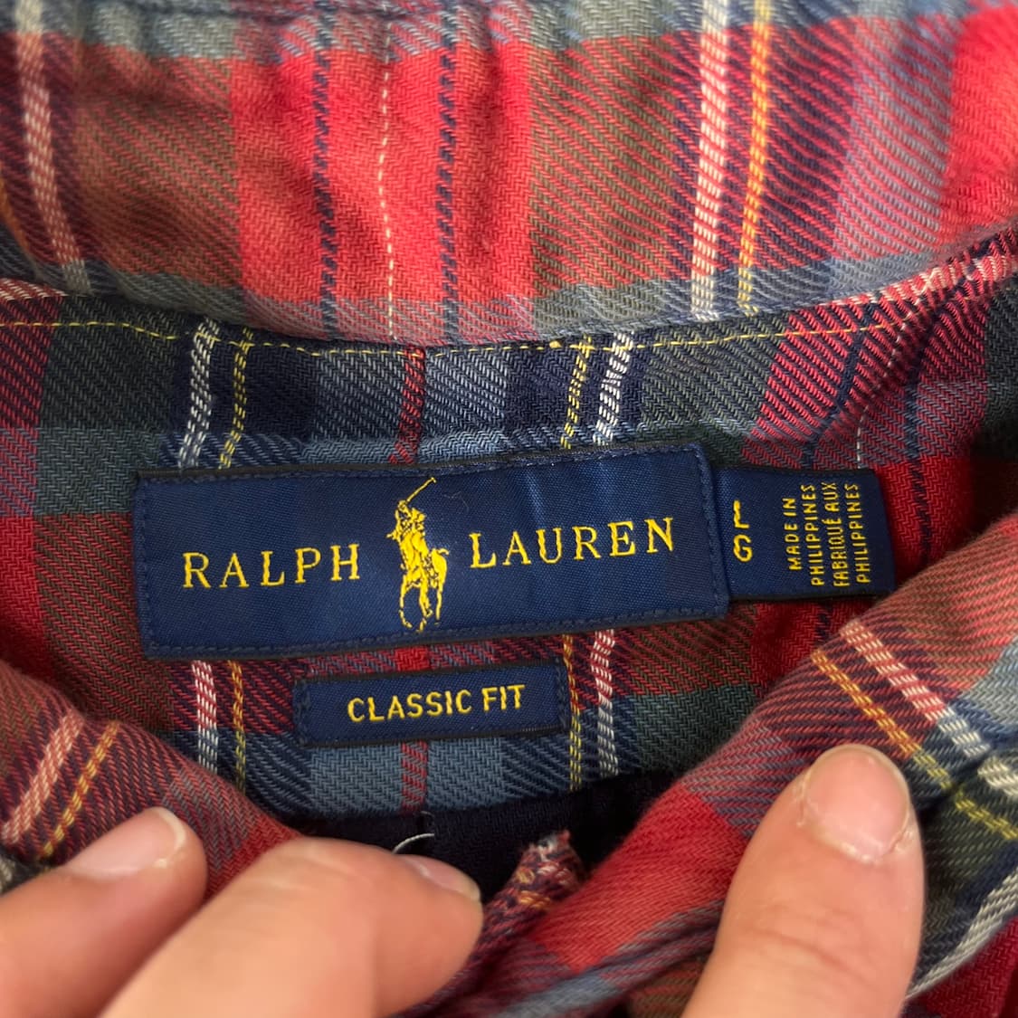 100 폴로랄프로렌 빈티지 체크 코튼셔츠 상품이미지4