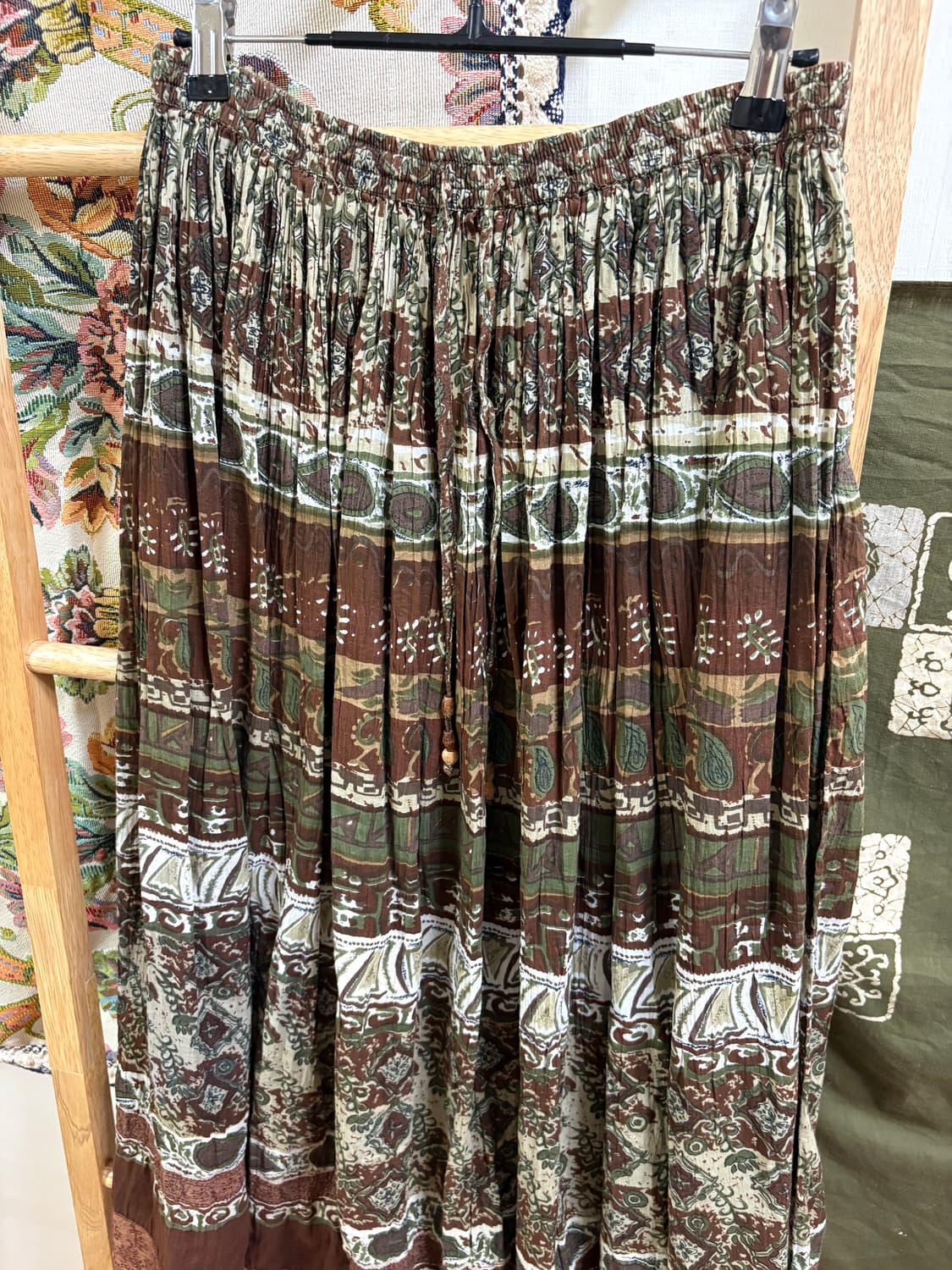 히피 에스닉 패턴 롱 스커트 상품이미지2