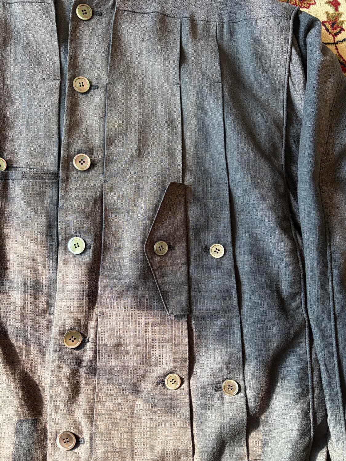 22SS 지용킴 논카라 선페이드 자켓 상품이미지3