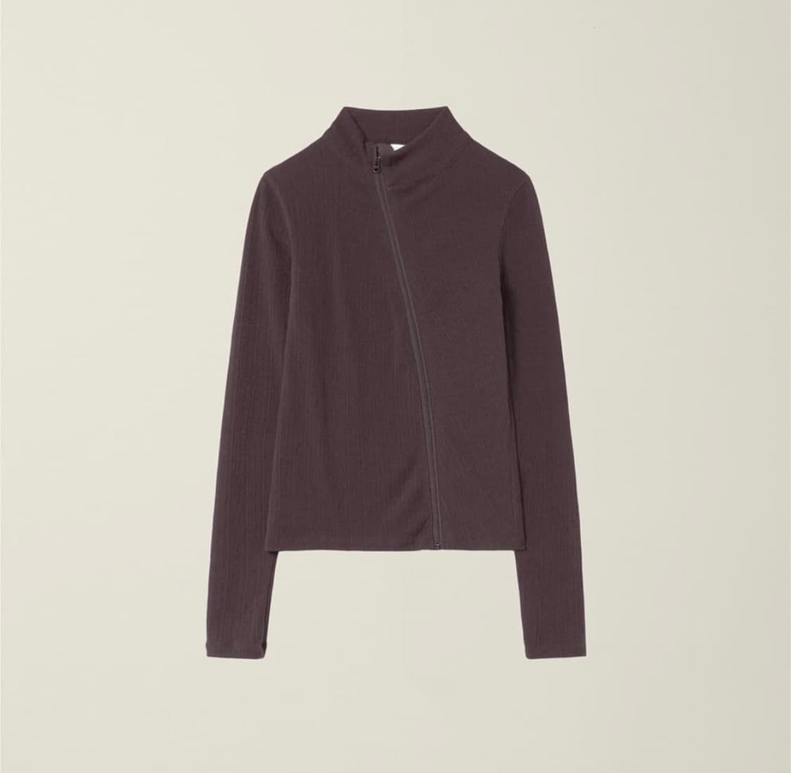 누마레 ee womens ribbed zip-up khaki 상품이미지1