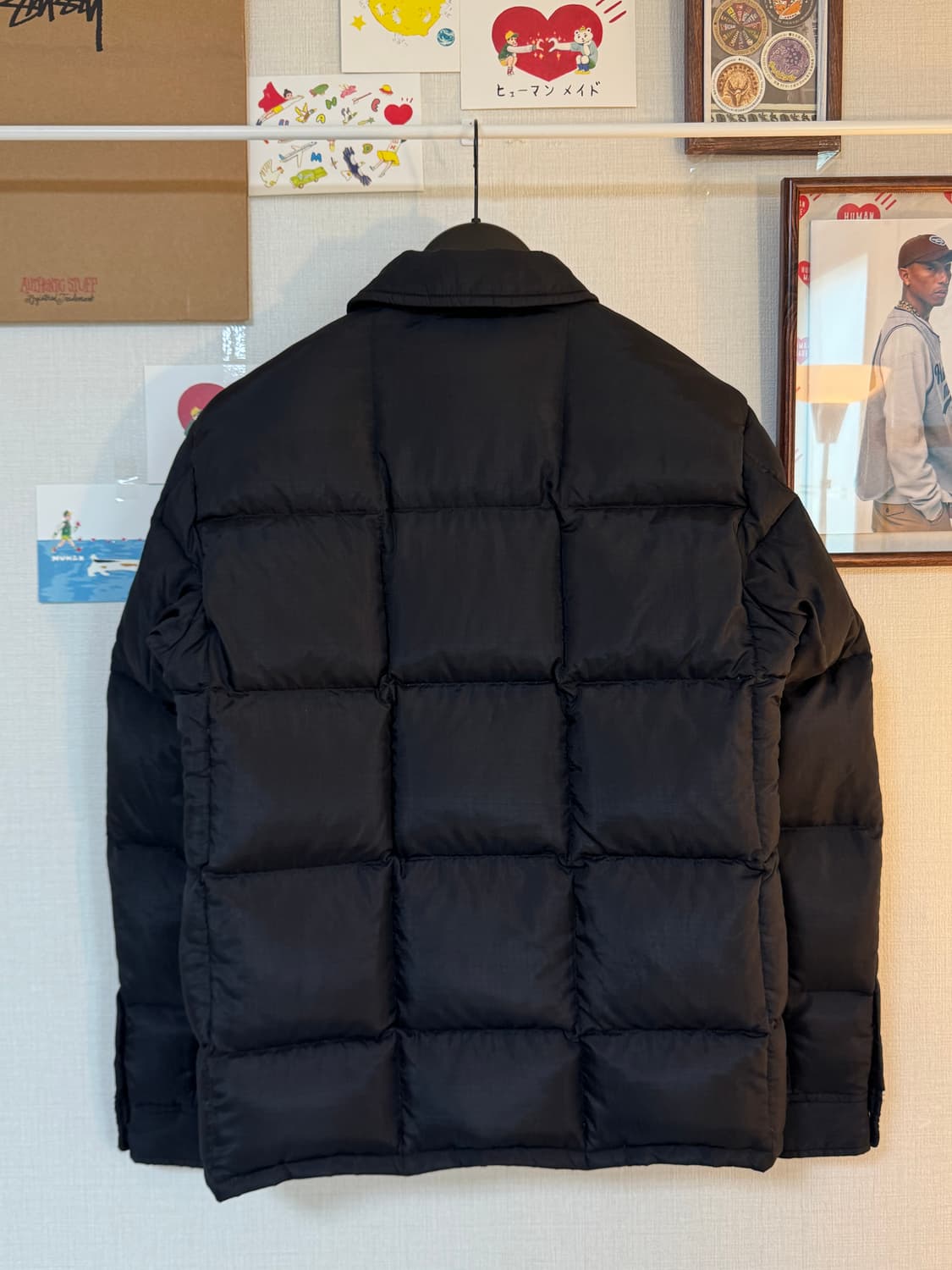 (S)네이버후드 구스다운  패딩 자켓 블랙 상품이미지3