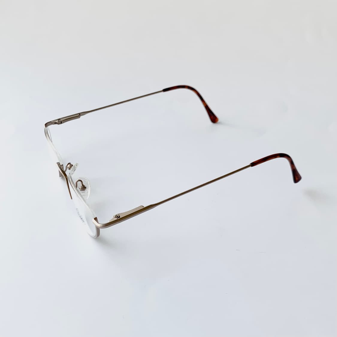 746 데드스탁 언더림 역반무테 라운드 유니크 골드 호피 빈티지안경 상품이미지3