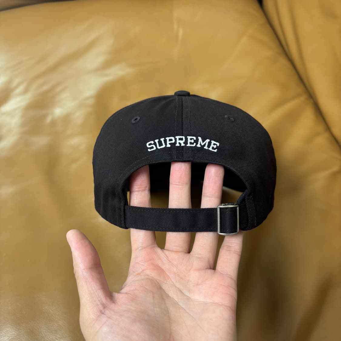 Supreme 슈프림 23ss 오발 워시드 블랙 6패널 볼캡 모자 상품이미지7