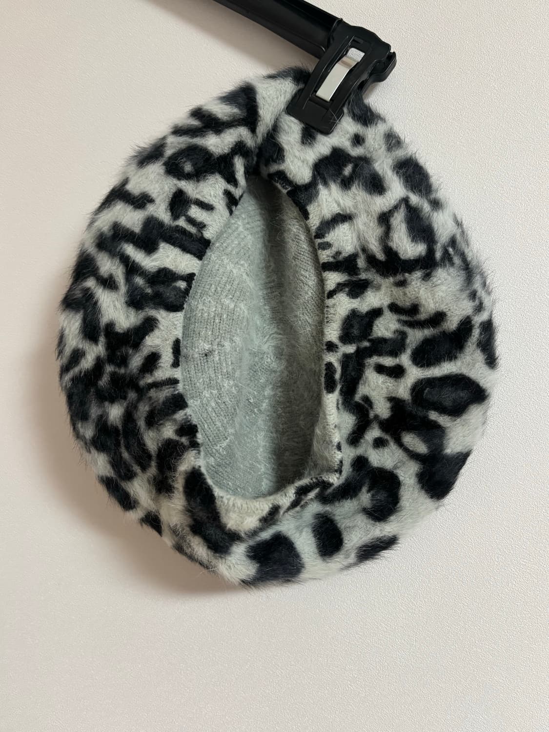 빈티지) 앙고라 레오파드 베레모 상품이미지5