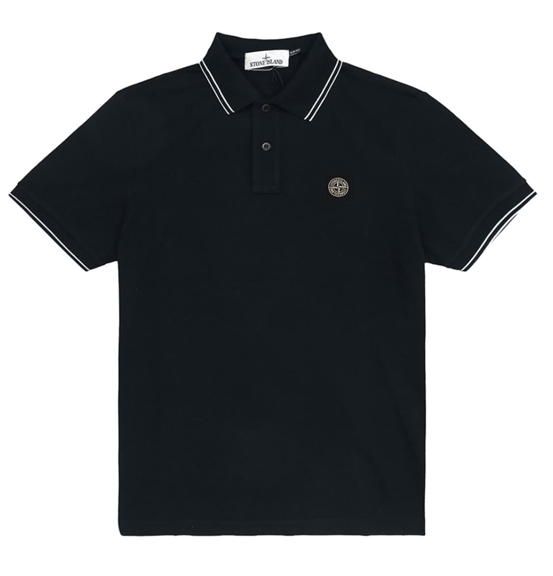 스톤아일랜드 미니 와펜 로고 패치 폴로 남성 반팔티/카라티 상품이미지1