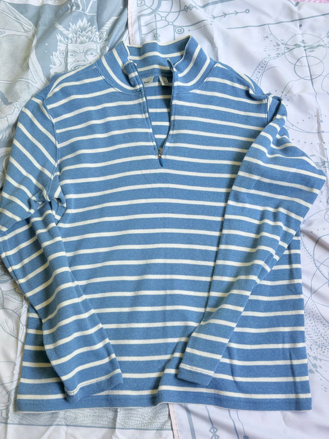 엘엘빈 1/4 스트라이프 풀오버 상품이미지1