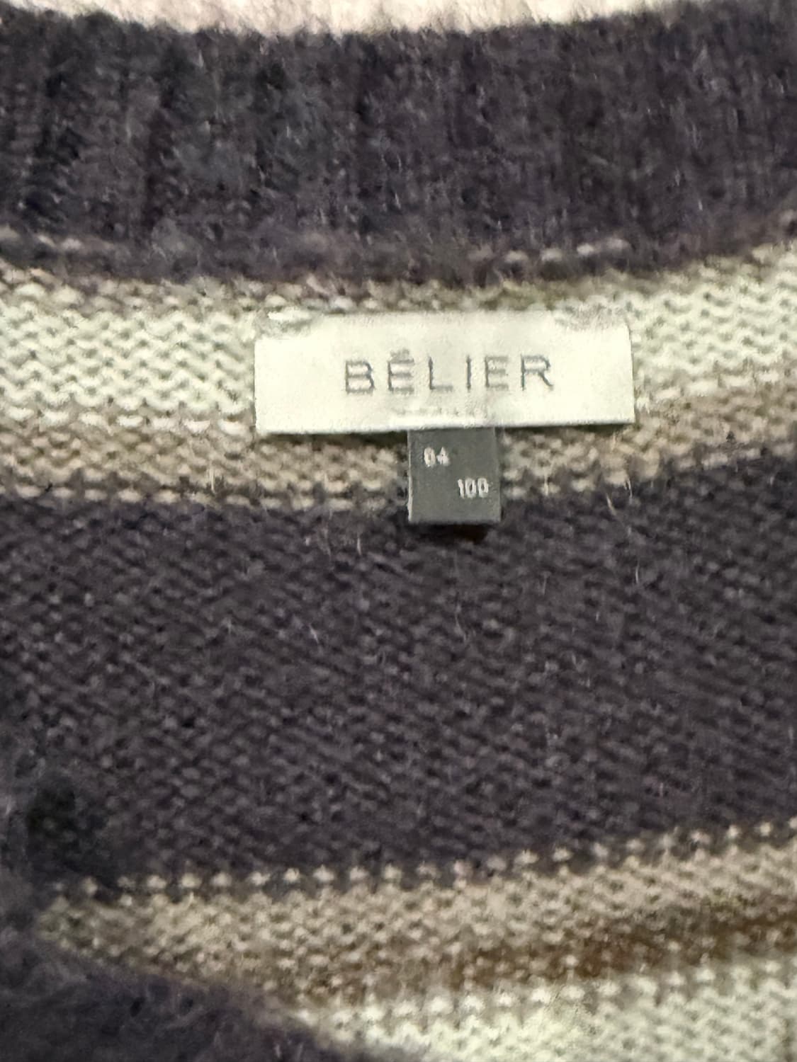 [4] 벨리에 브러쉬드 가디건 멀티 네이비 상품이미지2