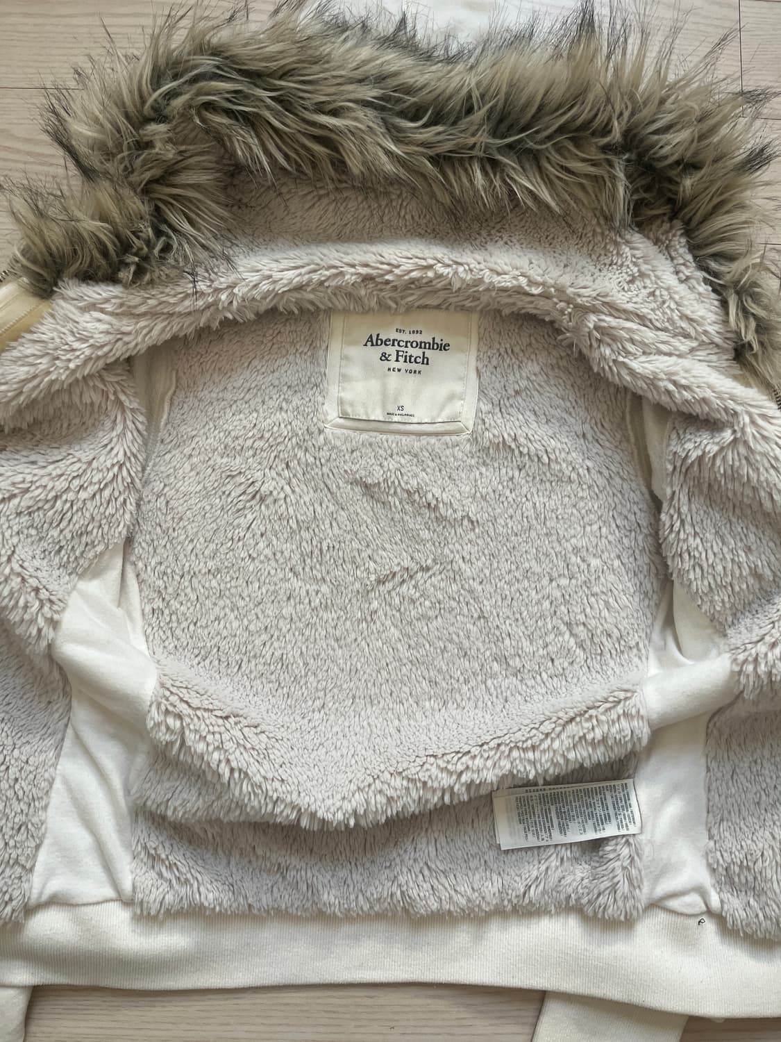 아베크롬비 울프죠 아이보리 후드집업 상품이미지6