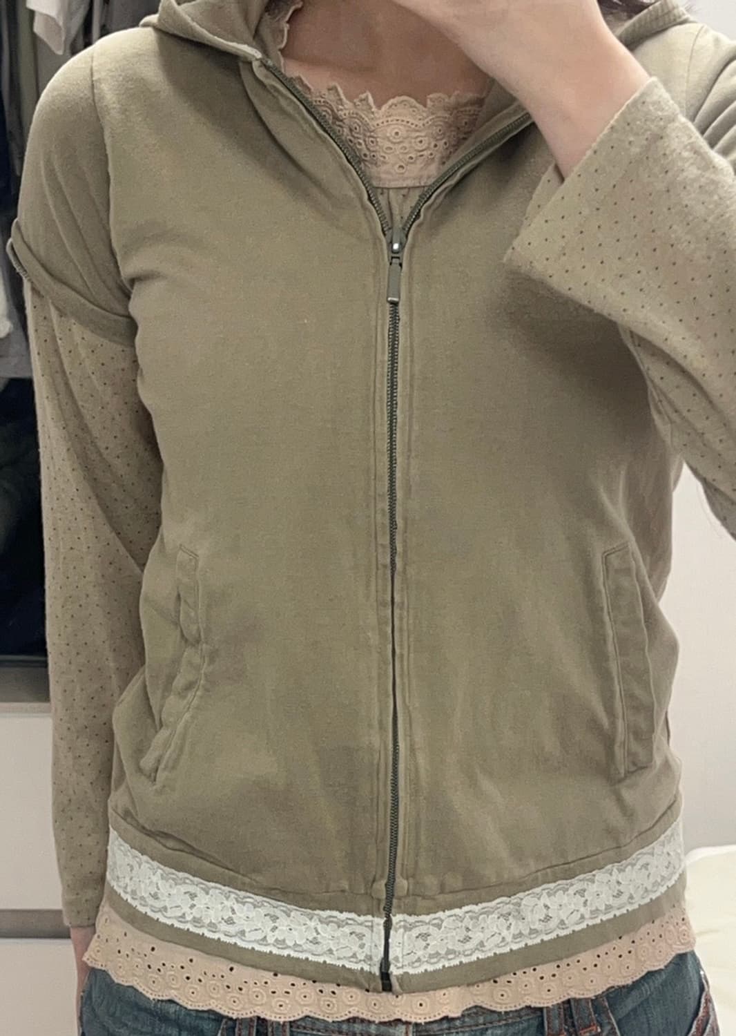 모리걸 레이스t+반팔후드집업 상품이미지3