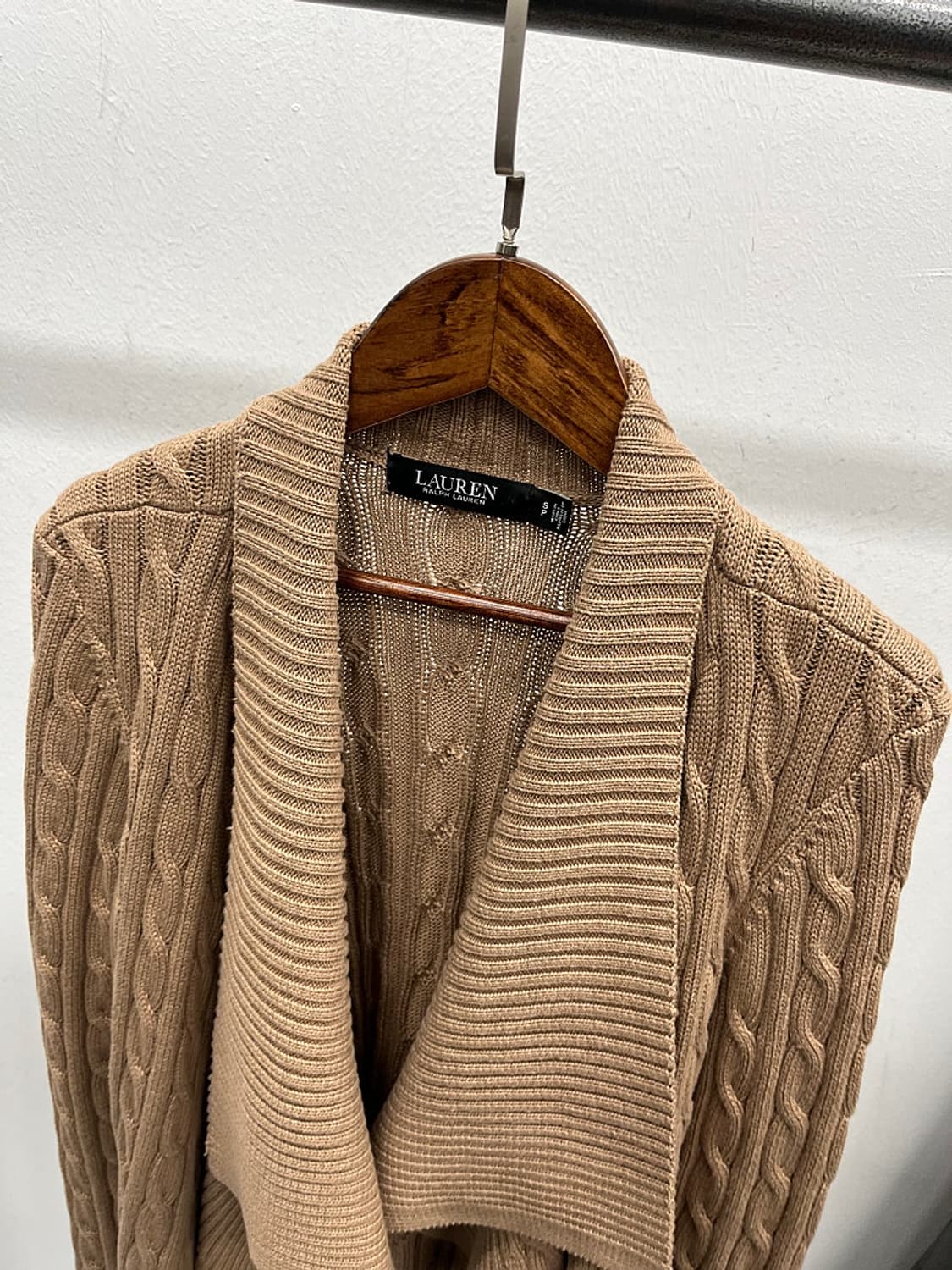 여) 랄프로렌 논버튼 케이블 가디건  상품이미지5