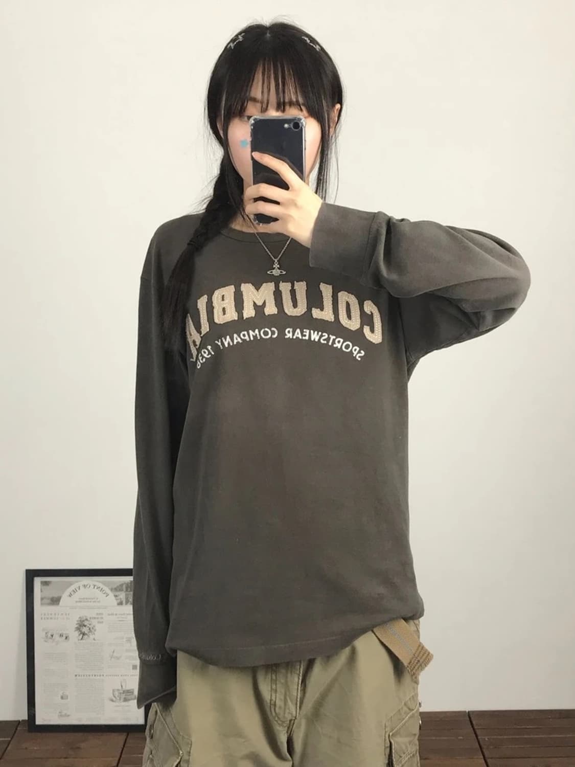 Columbia Brown Logo Long Sleeve 상품이미지2