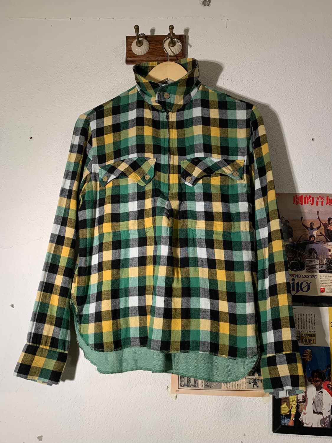 남이사팔 버튼카라 지퍼 폴로 체크셔츠 상품이미지4