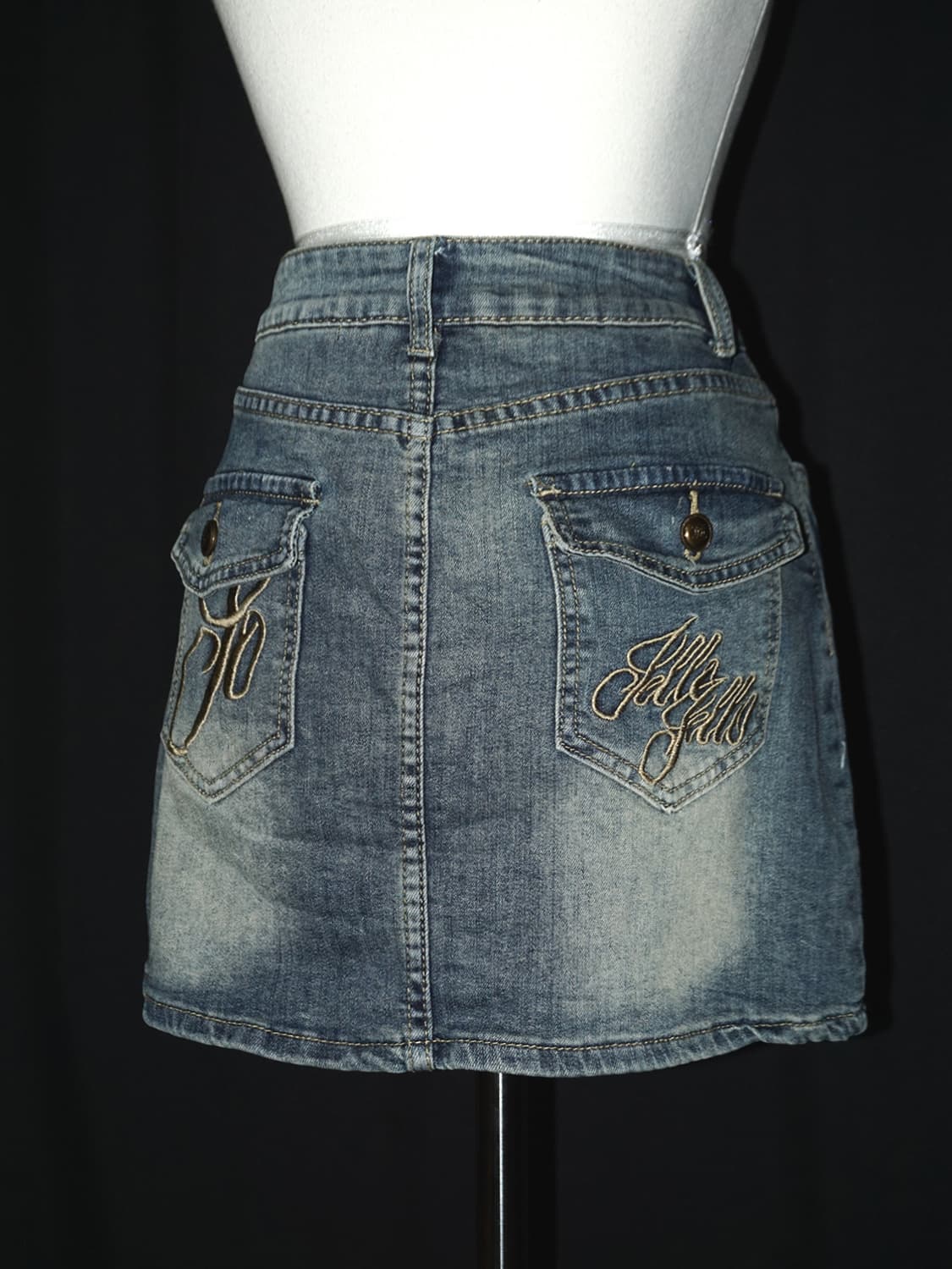 y2k lettering denim skirt  상품이미지7