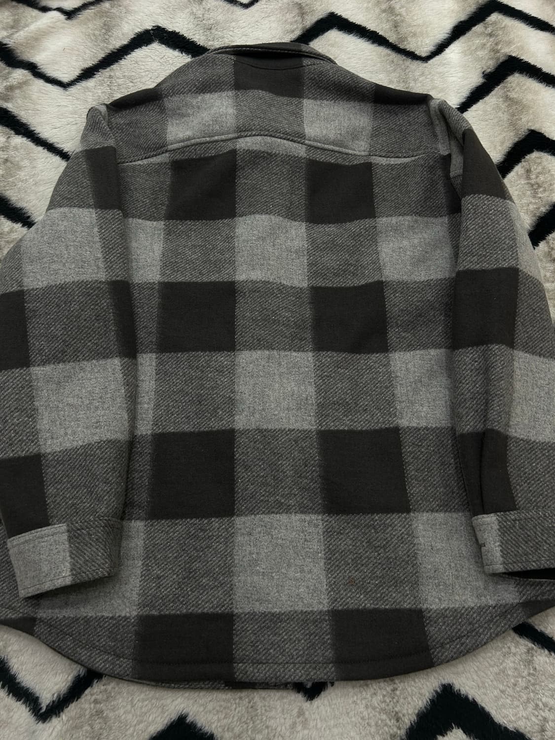 [XL]유니클로 블록 헤비 체크 울 셔츠자켓 상품이미지3