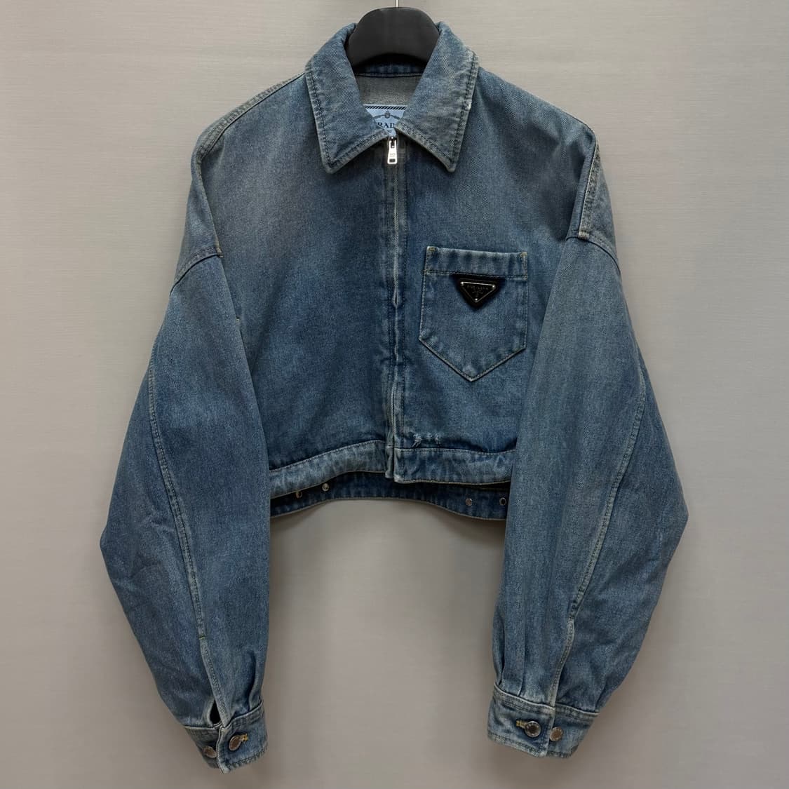 프라다 크롭 오가닉 데님 재킷 ( 크롭 여성 오버핏 ) 상품이미지1