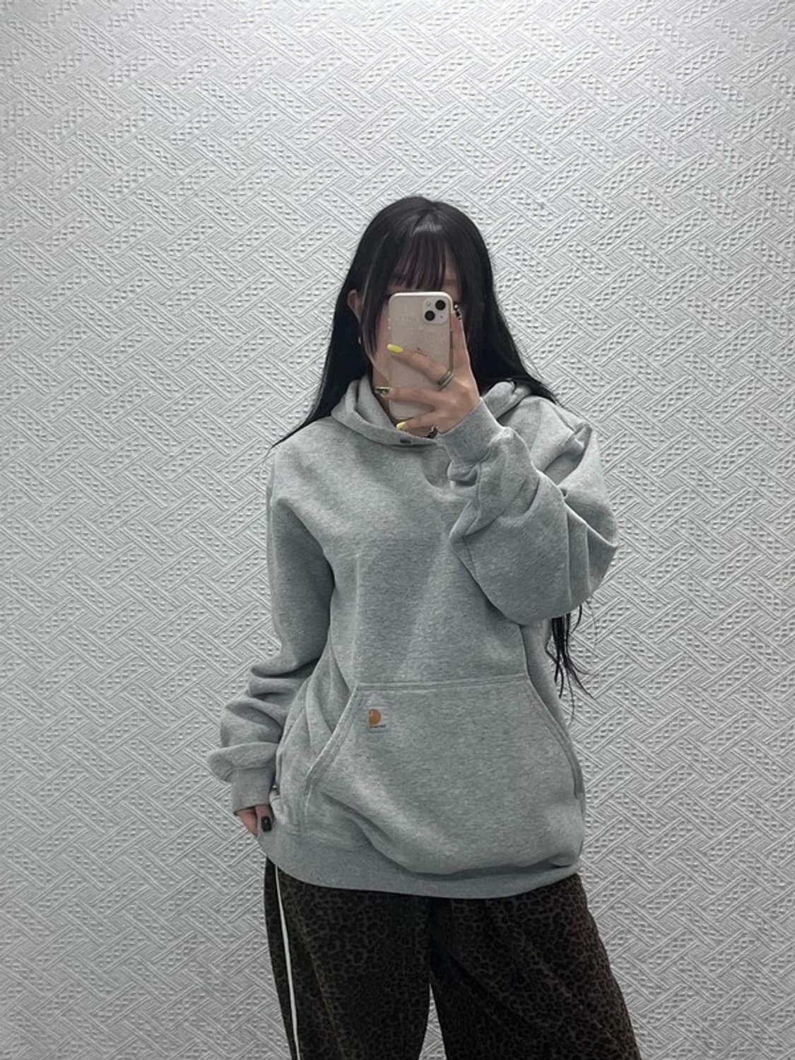 칼하트 빈티지 캐주얼 오버핏 기모 후드티 M C07578 상품이미지1