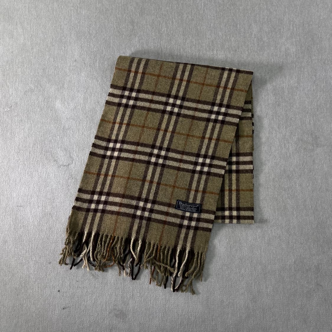 버버리 노바체크 램스울 그린 머플러  상품이미지1