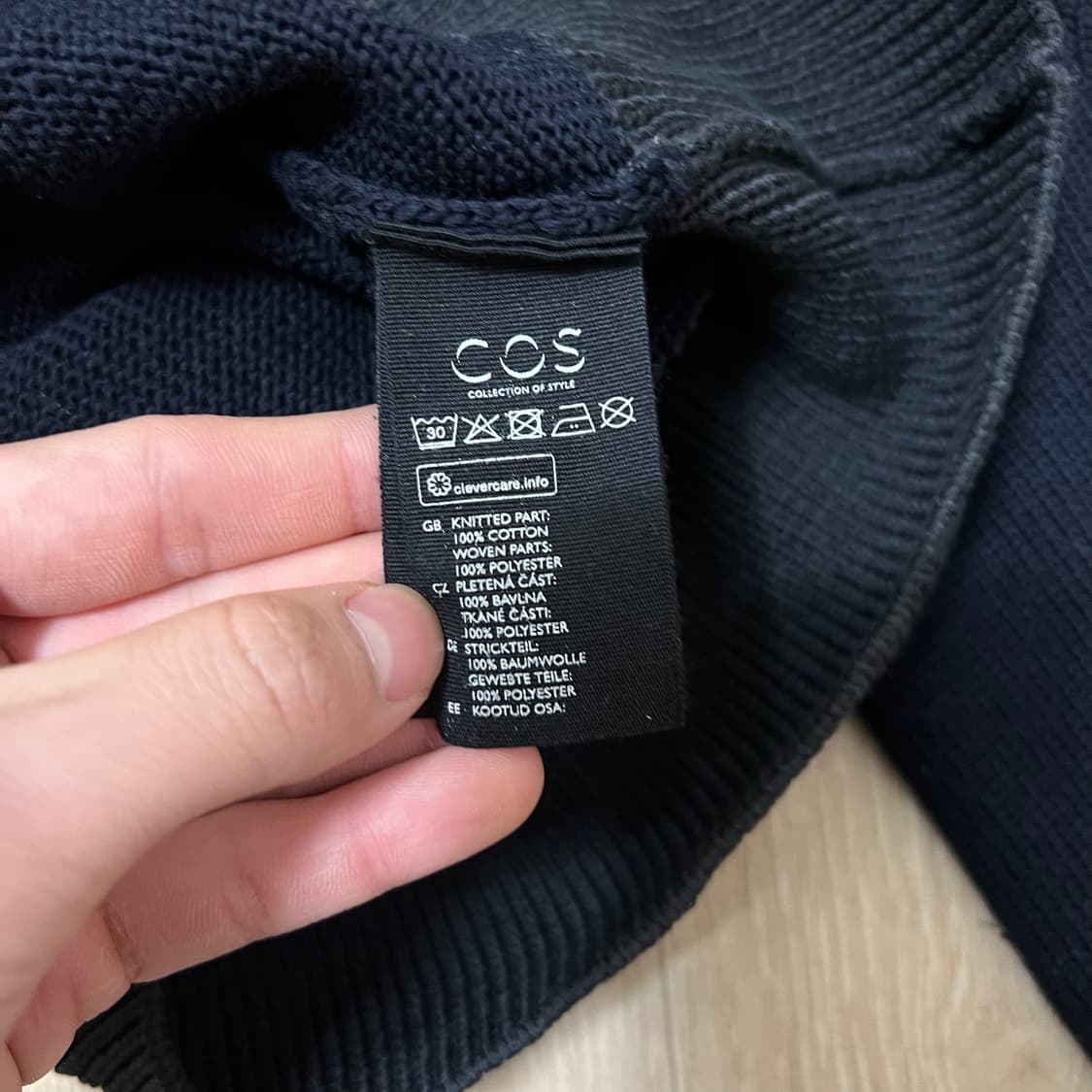 COS 코스 여성 언발란스 니트 가디건 L/100  상품이미지5