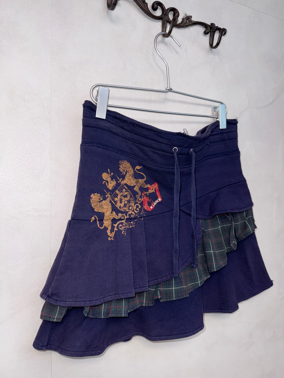 Ralph Lauren dark navy check cancan sk 상품이미지2