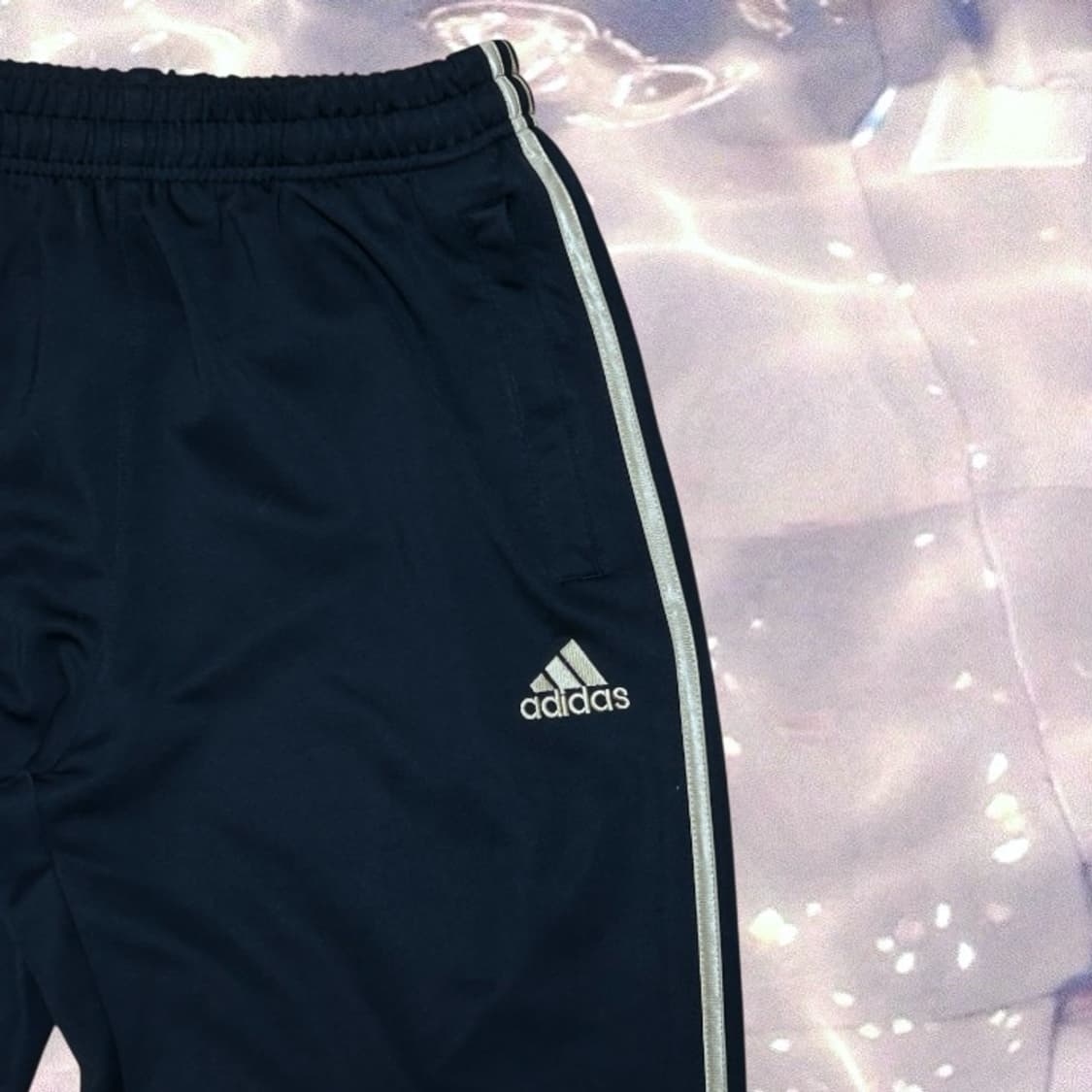 아디다스 마샬아츠 검골 블랙 골드 옐로우 삼선 와이드 트랙 팬츠 105  상품이미지4