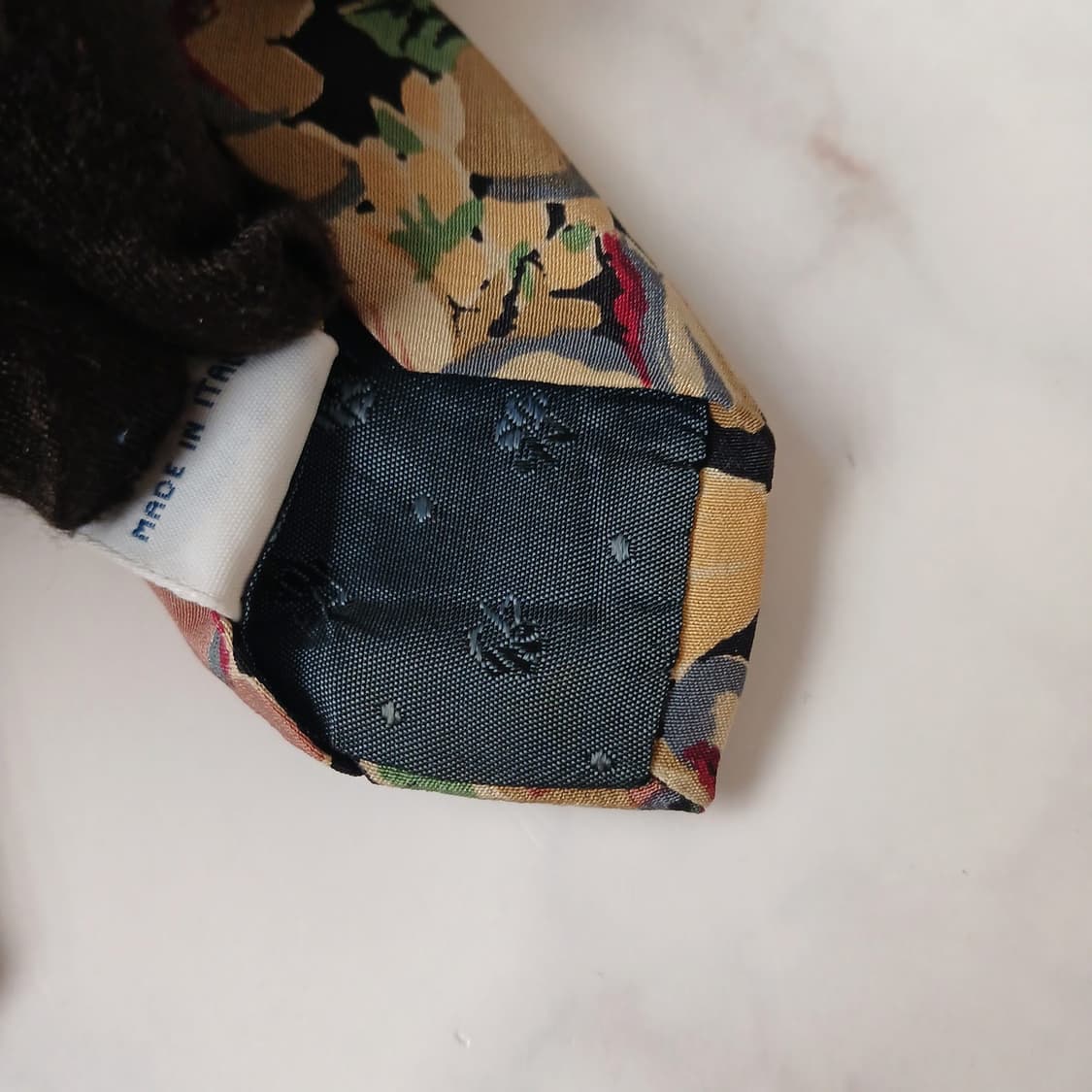 지방시 실크 브라운 플로럴 패턴 넥타이 9.6cm A등급 A19618
 상품이미지8