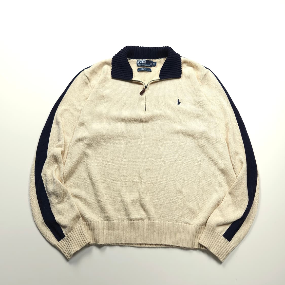 폴로 랄프로렌 포니 로고 사이드라인 하프집업 니트 (XL) 상품이미지1