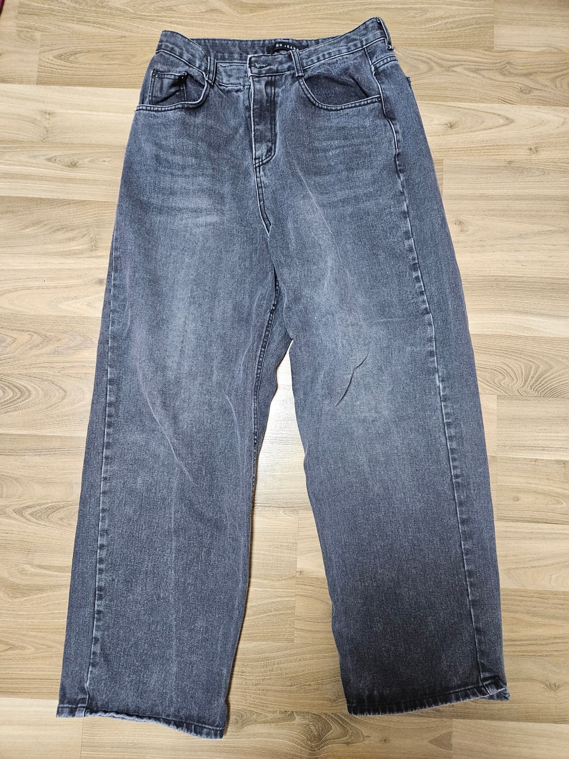 회색 데님 바지 상품이미지3