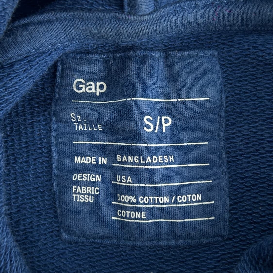 Gap 갭 네이비 로고 블루 후드티 상품이미지5