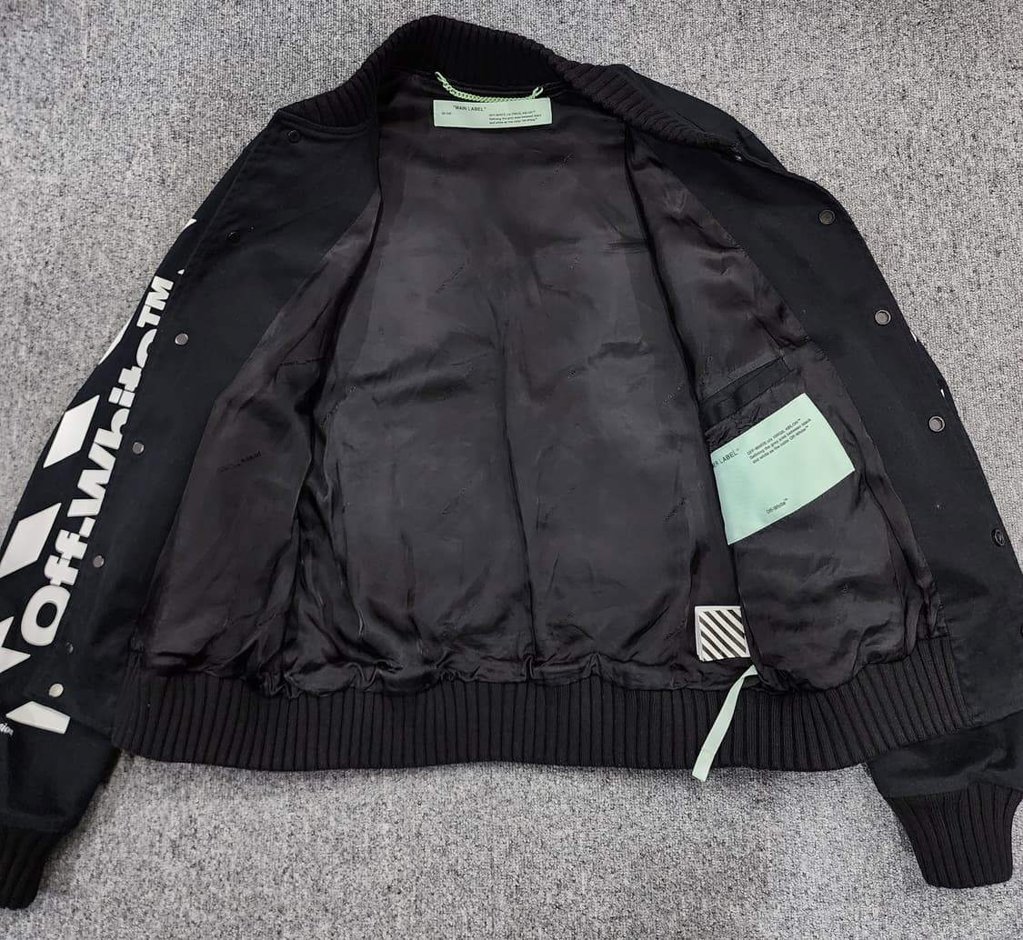 오프화이트 애로우 로고 블루종 봄버 자켓 L 상품이미지3