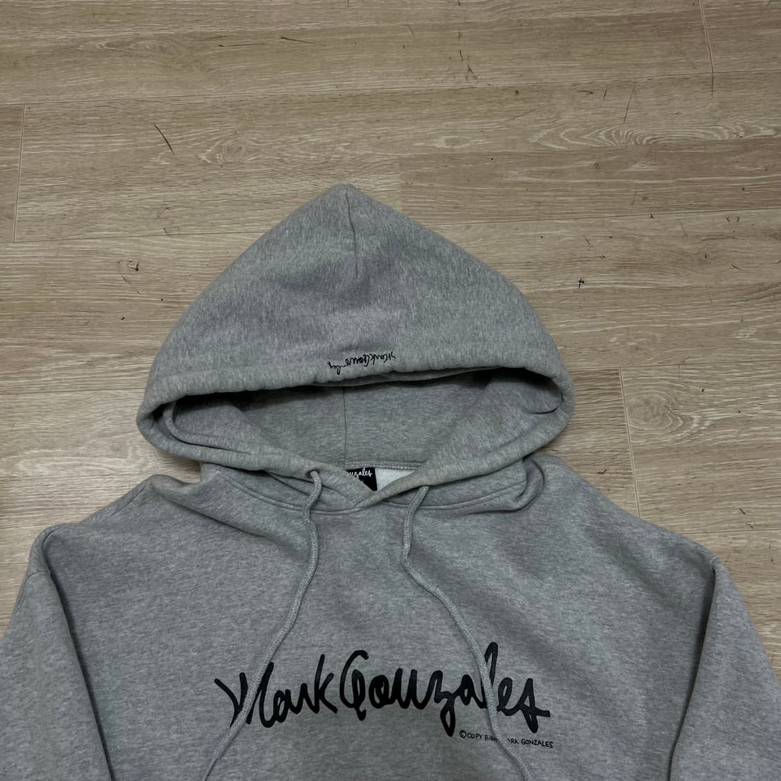 마크곤잘레스 남여공용 빅로고 기모 후드티 [그레이] L/100 상품이미지2