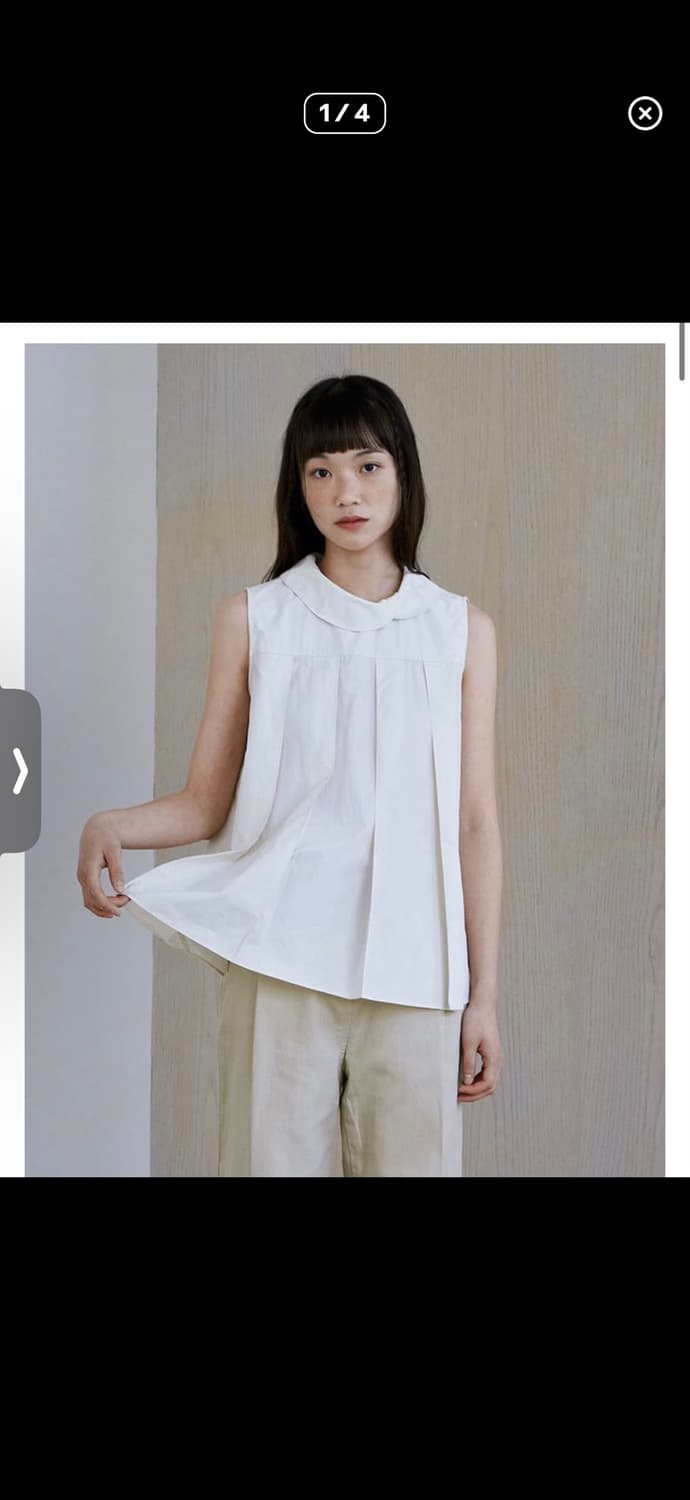 Ouro 아우로 FRONT COLLAR BLOUSE 아이보리 상품이미지1
