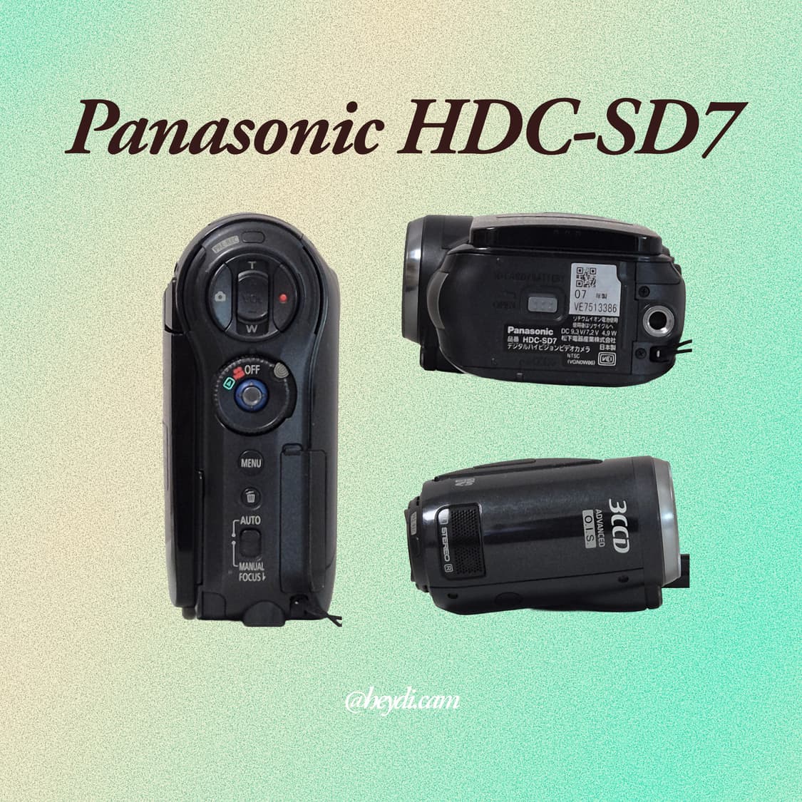 Panasonic 파나소닉 HDC-SD7 블랙 상품이미지3
