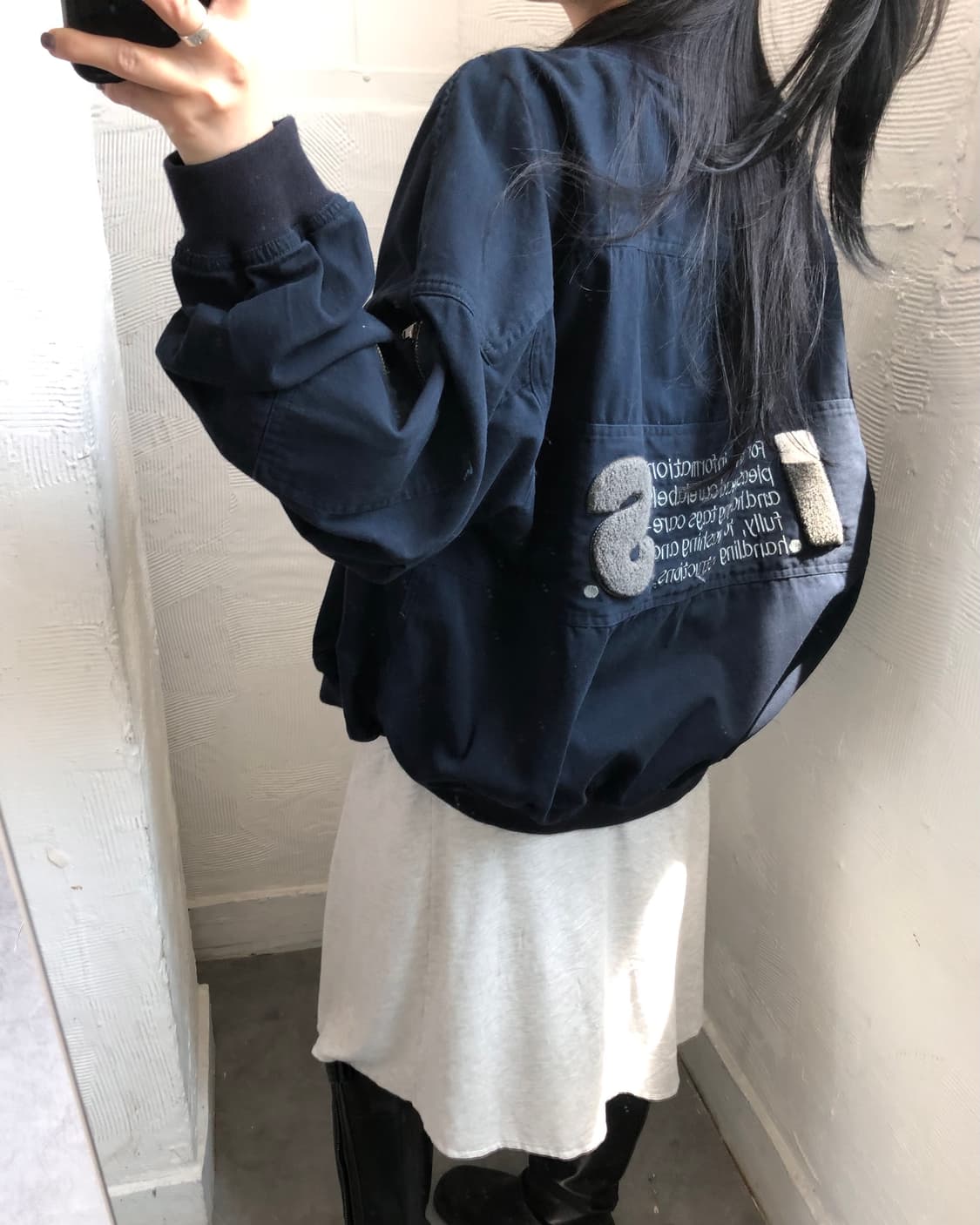 I.S 이세이미야케 스포츠 80‘s 네이비 봄버 자켓 상품이미지1