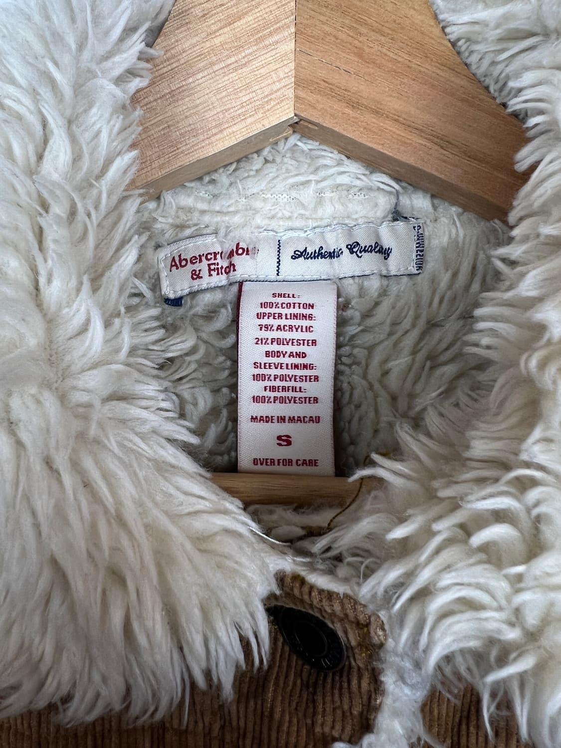 Abercrombie 코듀로이 쉐르파 자켓 S 상품이미지3