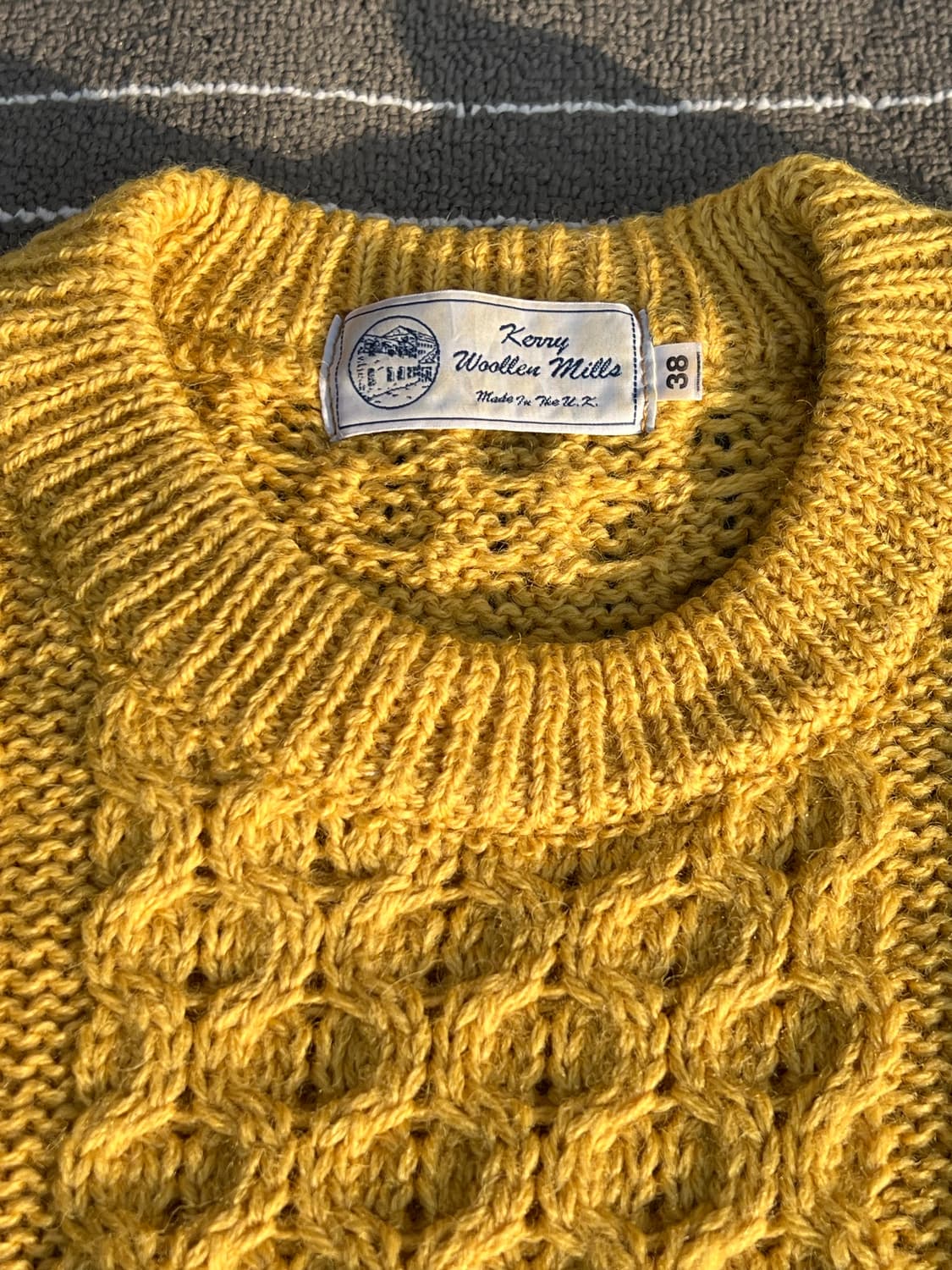 [유니섹스]  Kerry Woollen Mills 머스타드 아란 상품이미지3