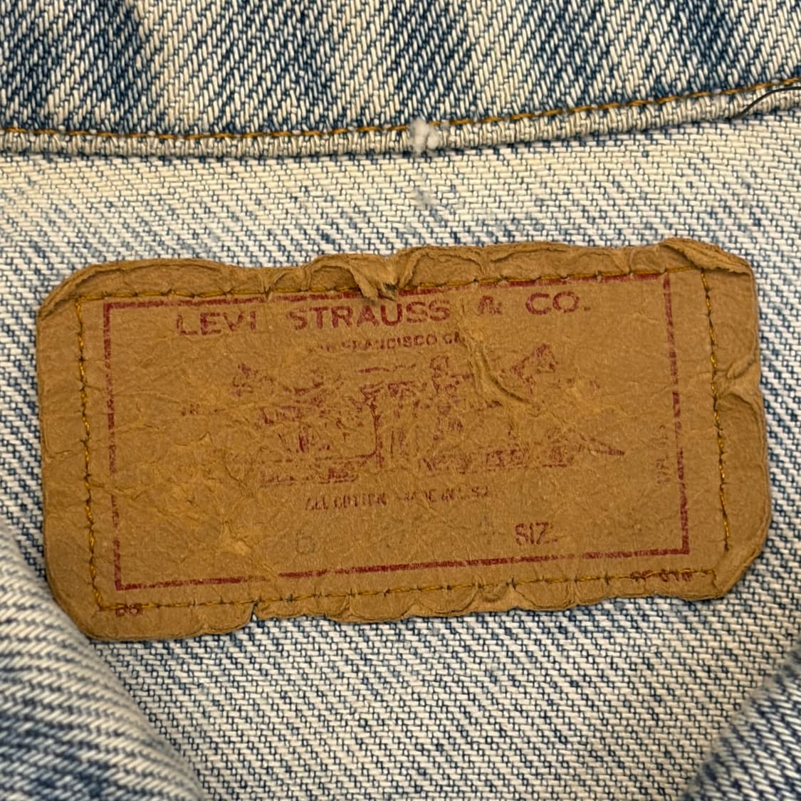 레어 90s Made in USA 빈티지 리바이스 청자켓 데님자켓 상품이미지7