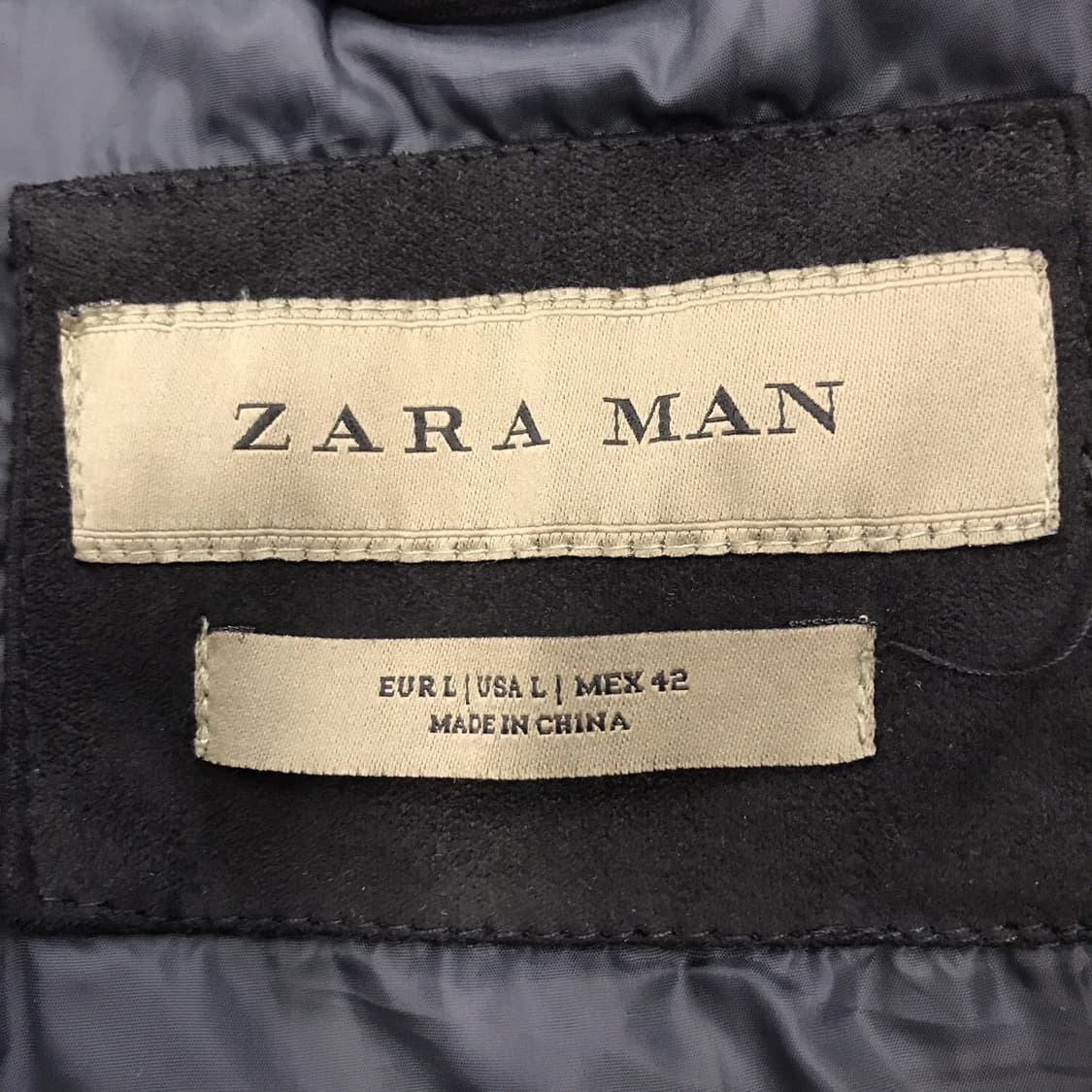 자라 스웨이드 라이더퀼팅봄버 [L] 상품이미지5