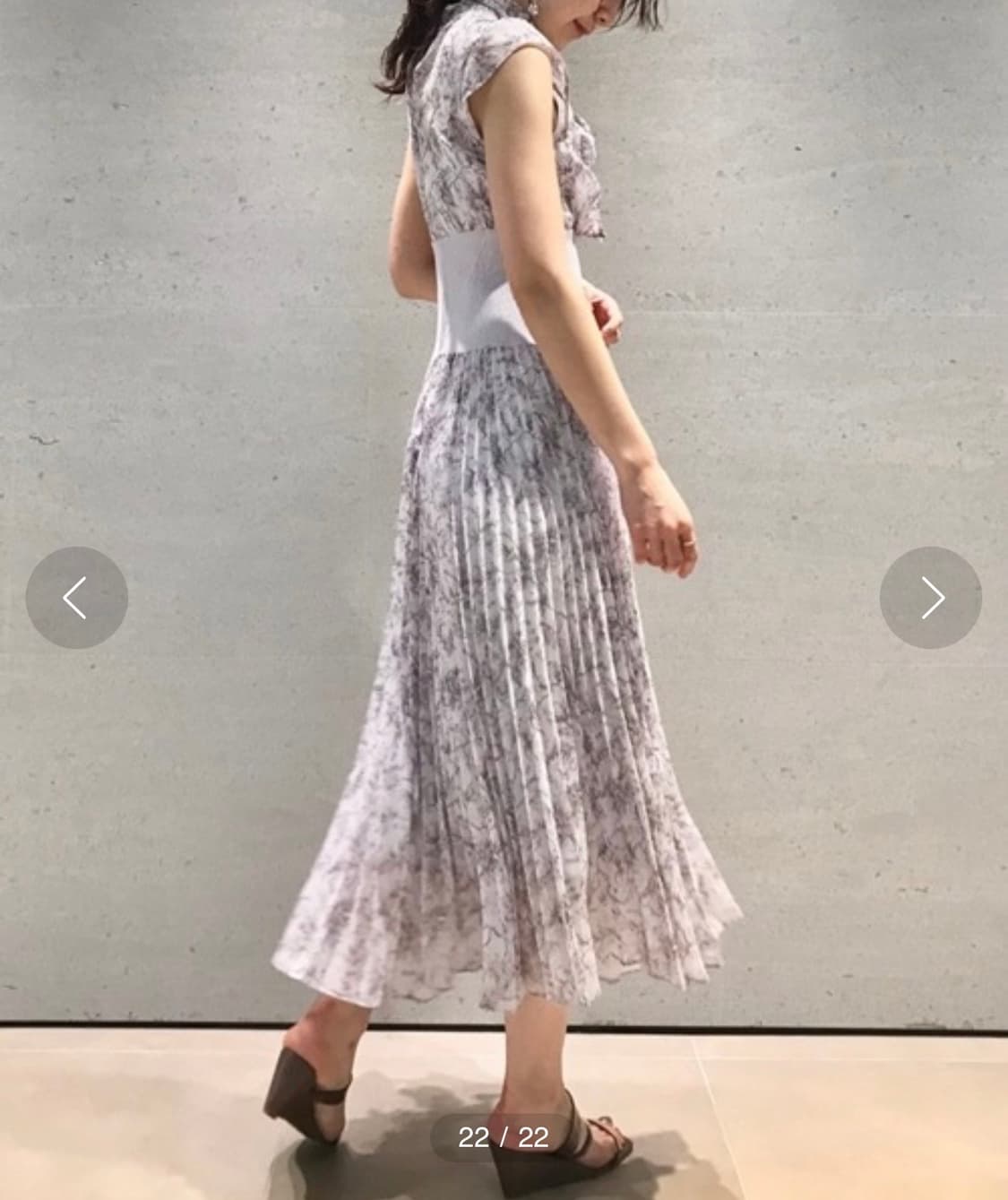 snidel 스나이델 허리 리브 플리츠 롱 원피스 /스나계 상품이미지2