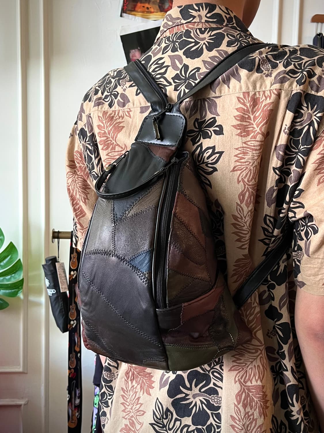 Real Lamb Leather Patchwork 3-Way Bag 상품이미지2