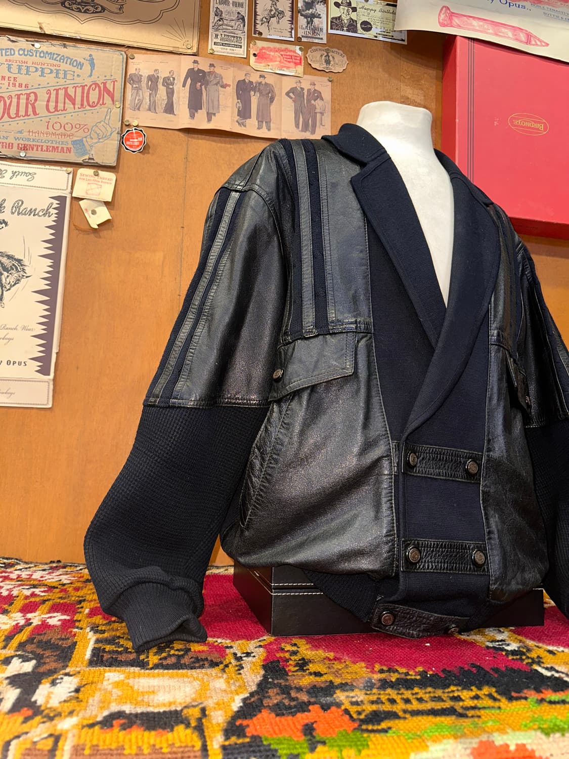 ( L-XL ) 가죽자켓 레더자켓 봄버자켓 빈티지가죽 항공점퍼 상품이미지2