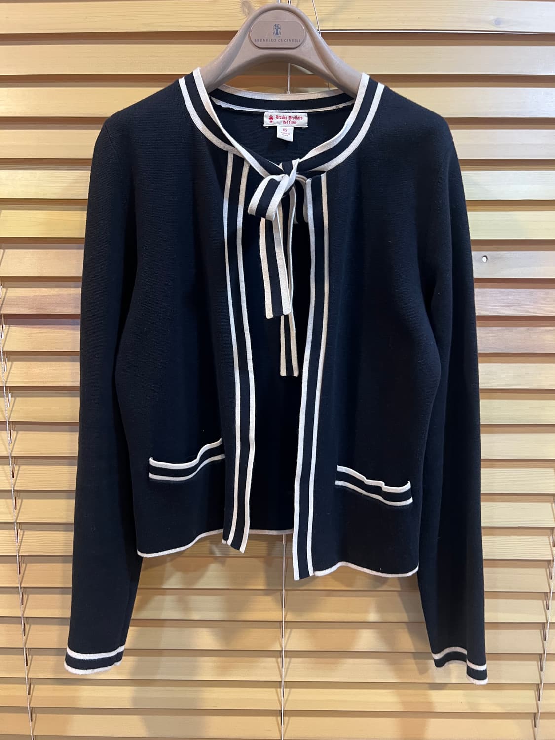 브룩스브라더스 여성 네이비 타이넥가디건 오픈가디건 상품이미지2