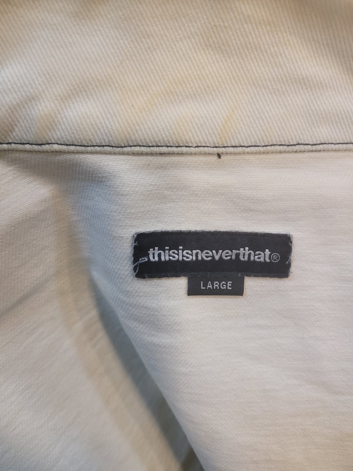 디스이즈네버댓 아이보리 데님 자켓 L 상품이미지5